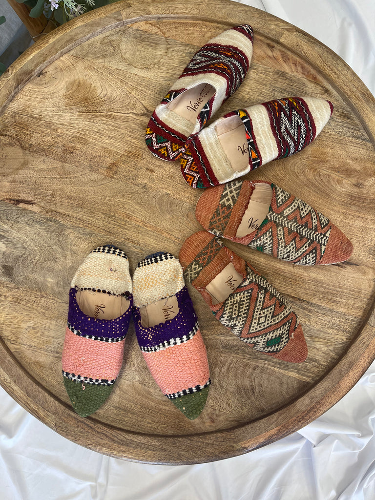 Moroccan Kilim Slippers