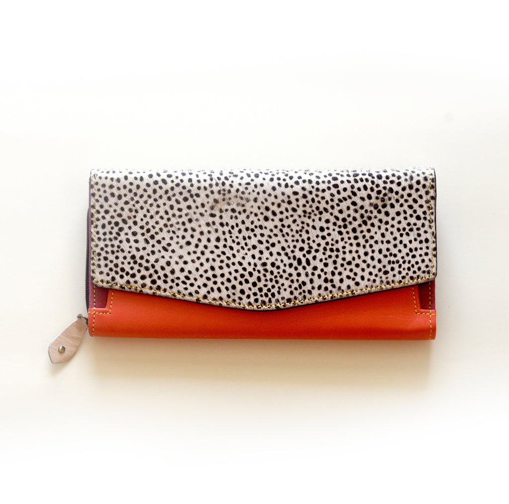 Folklore Couture Multi Leather and Hair on Hide Wallet