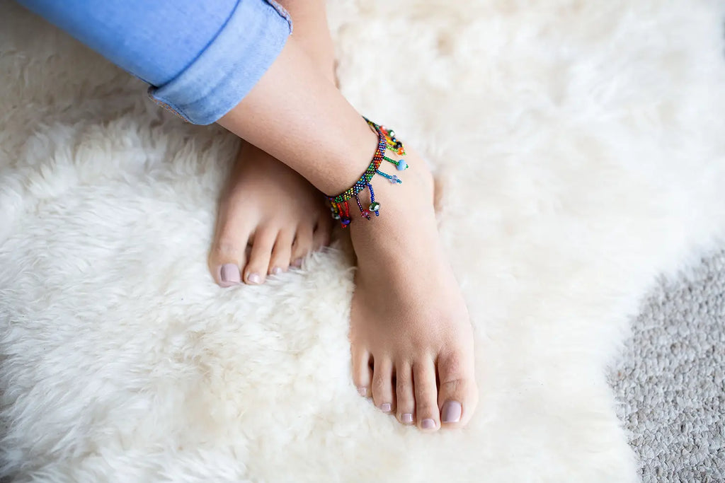 Rainbow Beaded Anklet