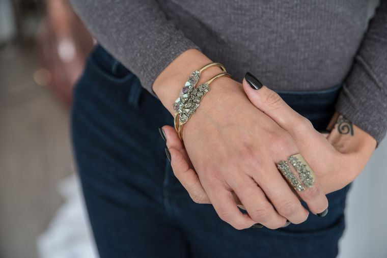 Raw Druzy Stone Bracelet